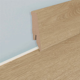 Laminate skirting boards | 5.8x240 cm | Q-Click Skirting Natural / White
