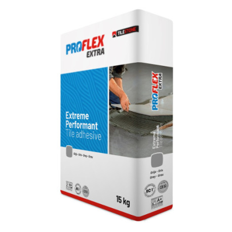Colle | 30x50 cm | Colle pour carrelage Tilestone Proflex Extra Gris