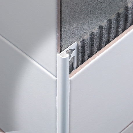 Profil | 1x270 cm | Alu Revêtement en poudre Blanc Pur, Rond