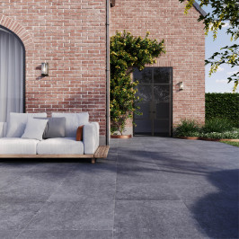 Ceramic terrace Tile | 60x60 cm | Tilestone Essentials Blue Stone Dark Ceramic terrace Tile | 60x60 cm | Tilestone Essentials Blue Stone Dark