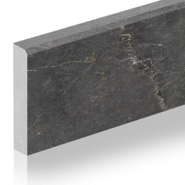 Ceramic skirting boards | 8x90 cm | Bleuemix Black Soft