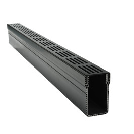 Accessories | 6.5x100 cm | Drain Gutter Slim Black