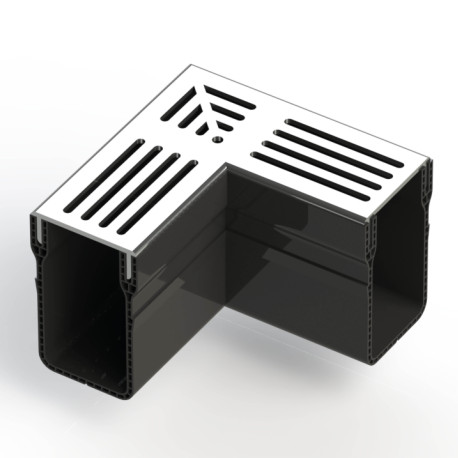 Accessories | 14.9x14.9 cm | Drain Gutter Slim Alu Corner Accessories | 14.9x14.9 cm | Drain Gutter Slim Alu Corner