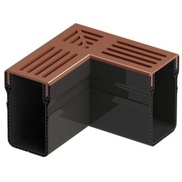 Accessories | 6.5x15 cm | Drain Gutter Slim Corten Corner Accessories | 6.5x15 cm | Drain Gutter Slim Corten Corner