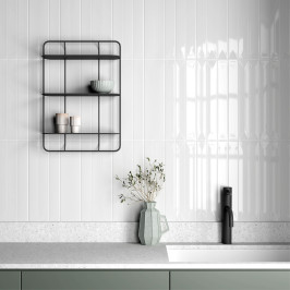 Carreaux muraux en céramique | 5x40 cm | Vitral Snow