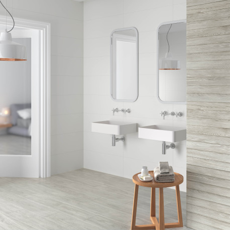 Ceramic wall tile | 30x90 cm | Tilestone Helsinki White XL