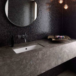 Mosaic on sheet | 31.6x31.6 cm | Tilestone C45 Grout/Black Mosaic on sheet | 31.6x31.6 cm | Tilestone C45 Grout/Black