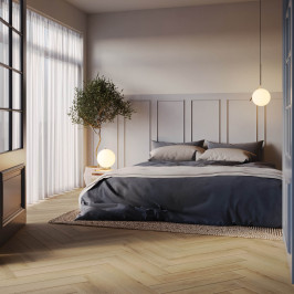 Laminate with click system | 12.3x59.3 cm | Q-Click Oakhill Natural Herringbone Laminate with click system | 12.3x59.3 cm | Q-Click Oakhill Natural Herringbone