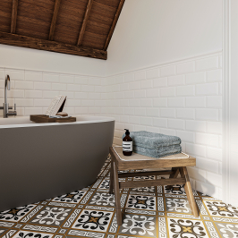 Ceramic wall tile | 10x20 cm | Biseauté White Ceramic wall tile | 10x20 cm | Biseauté White