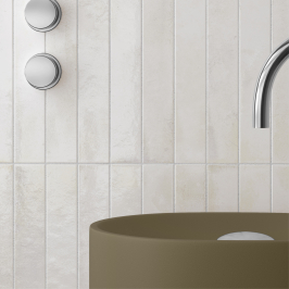 Keramische wandtegel | 5x40 cm | Bali White