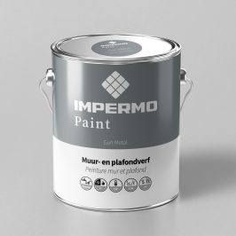 Verf | 18x20 cm | Muur & Plafond - Impermo Paint - Gun Metal