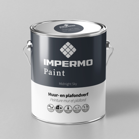 Verf | 18x20 cm | Muur & Plafond - Impermo Paint - Midnight Sky