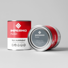 Staal | 5x5 cm | Tester Muur & Plafond - Impermo Paint - Azure Sky Staal | 5x5 cm | Tester Muur & Plafond - Impermo Paint - Azure Sky