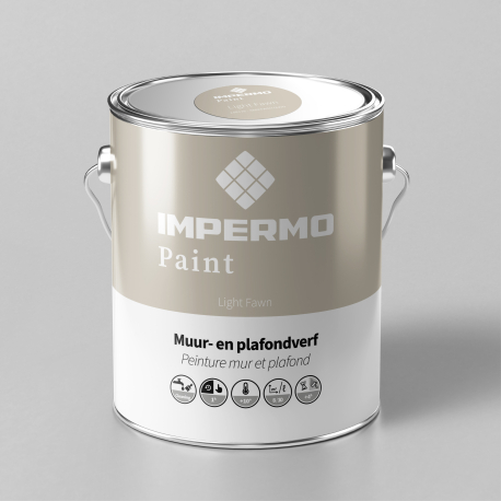 Verf | 18x20 cm | Muur & Plafond - Impermo Paint - Light Fawn