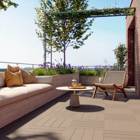 Vlondertegel | 45x45 cm | Decking Tile Oak 