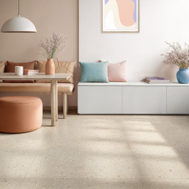 Ceramic floor and wall tile | 60x60 cm | Sassolino Terrazzo Beige