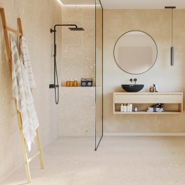 Ceramic floor and wall tile | 60x60 cm | Tilestone Terrazzo Beige Ceramic floor and wall tile | 60x60 cm | Tilestone Terrazzo Beige