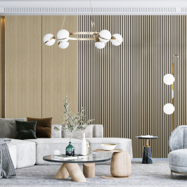 Acoustic wall panel | 52x270 cm | Acoustic wall panel Light Oak - 1-sided