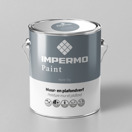 Verf | 18x20 cm | Muur & Plafond - Impermo Paint - Azure Sky