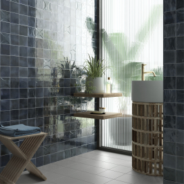 Keramische wandtegel | 10x10 cm | Hanoi Blue Night