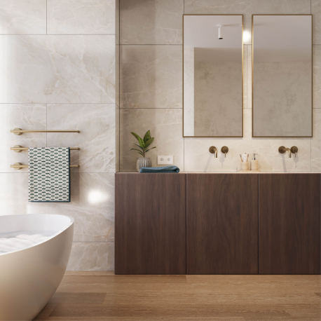 Carrelage poli en céramique | 60x120 cm | Brasilia Sand