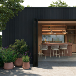 Gevelbekleding | 180x290 cm | Set voor 6,3m² - Wandpaneel Outdoor Classic Black