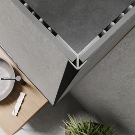 Profiel | 2.59x280 cm | Premium Buitenhoek profiel Mat Zwart