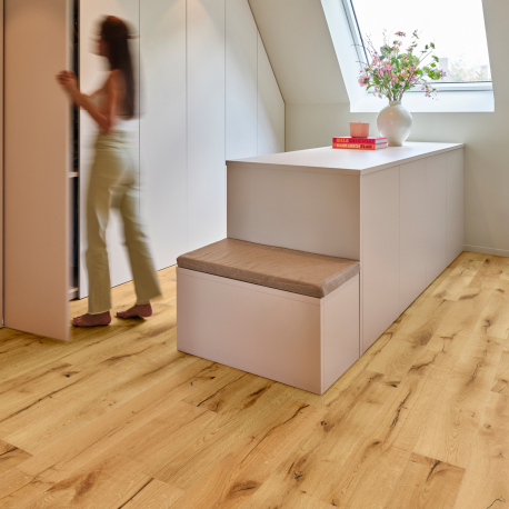 Meerlagig parket met click | 15.8x122 cm | LMB Bastogne Oak Natural