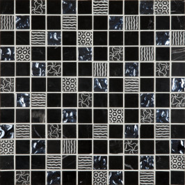 Mosaic on sheet | 30.5x30.5 cm | Tilestone Liverpool Black Mosaic on sheet | 30.5x30.5 cm | Tilestone Liverpool Black