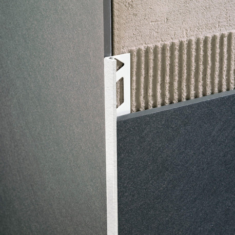 Profiel | 1x270 cm | L-Profiel Alu Gepoedercoat Antiek Wit Reliëf