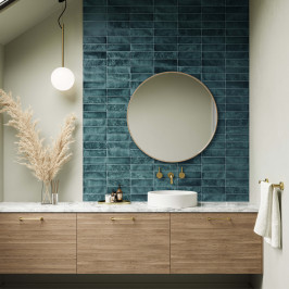 Ceramic wall tile | 31.6x60 cm | Elemento Straight Blue