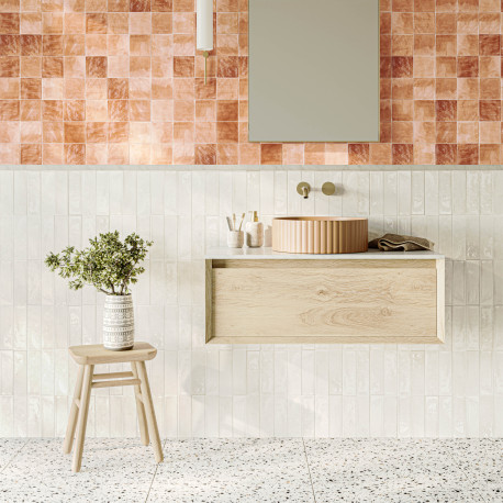 Ceramic wall tile | 31.6x60 cm | Elemento Straight White