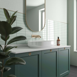 Keramische wandtegel | 5x20 cm | Mundano Cloud Glossy