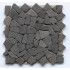 Mozaïek op net | 30x30 cm | Venice Beach Pebbles mozaïek in natuursteen, natuursteen, middengrijs, keien, pebbles, badkamer, wandtegels