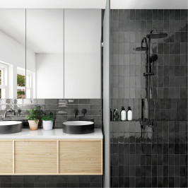 Keramische wandtegel | 7.5x15 cm | Manacor Black Keramische wandtegel | 7.5x15 cm | Manacor Black