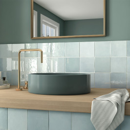 Keramische wandtegel | 13.2x13.2 cm | Artisan Aqua Glossy Keramische wandtegel | 13.2x13.2 cm | Artisan Aqua Glossy