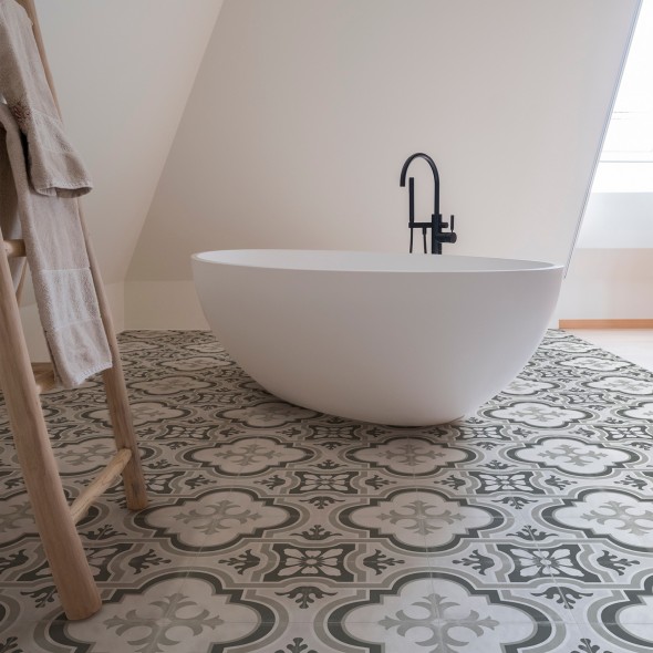keramische vloertegel, vloertegels, patroon, midden-grijs, impermo, Landelijk & strak